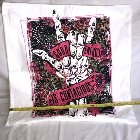 Good Energy Is Contagious Pillow Cover 18" NEW!! - Picture 4 of 7
